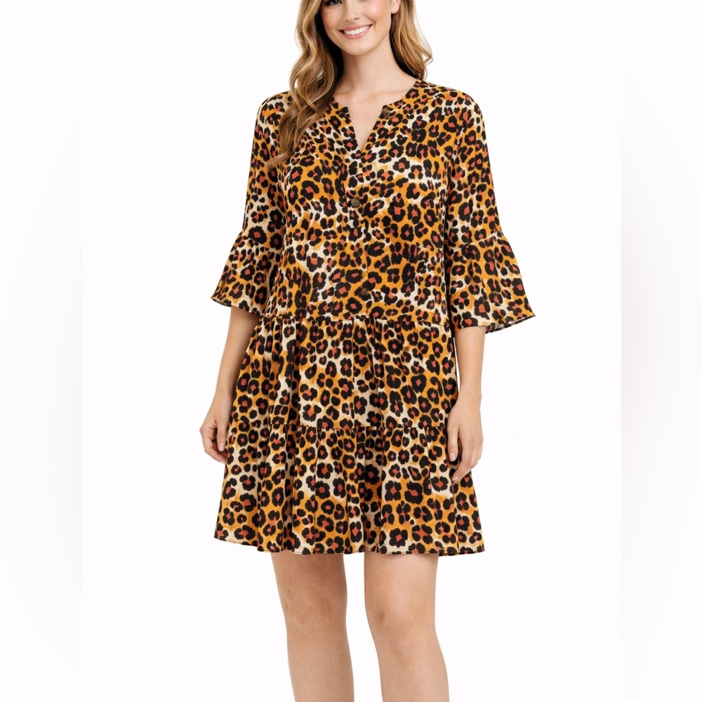 EUC Wishlist Size Medium‎ Leopard Print Tunic Dress
